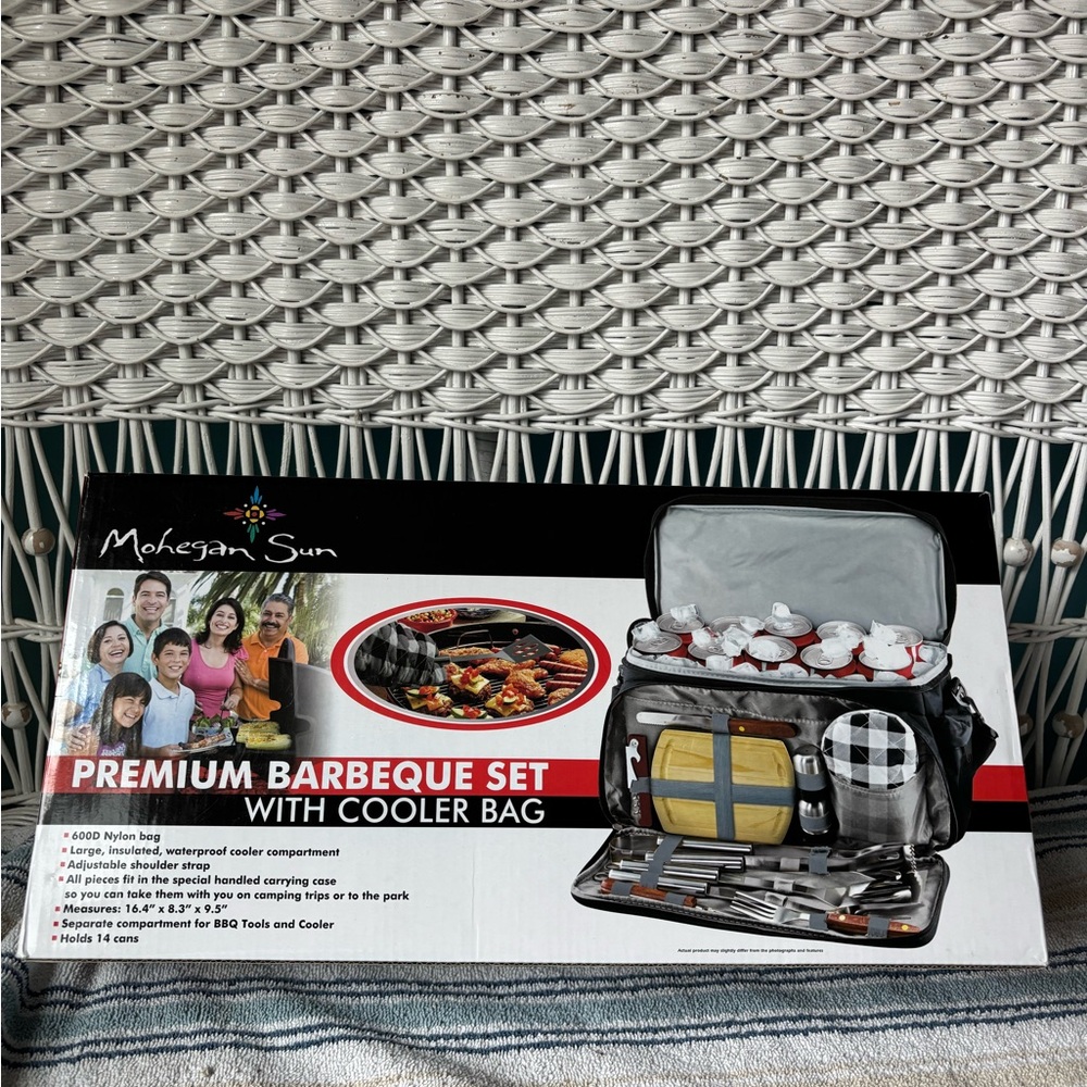 Premium Barbeque Set,Cooler Bag - new chocolate fondue set,spatula,
